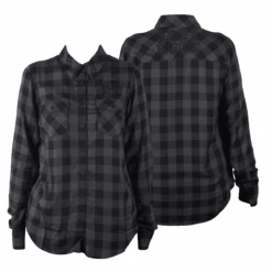Harley Davidson Harley-Davidson Women's Black Plaid H-D Classic L/S Woven Shirt (S06)