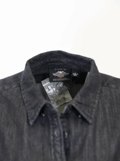 Harley Davidson Harley-Davidson Women's Grey Denim L/S Woven Shirt (S05) -Harley Davidson Shop 0c1cb87b 07b8 5fc2 b071 0c04d2d4ad7e