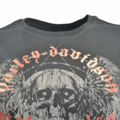 Harley Davidson Harley-Davidson Women's T-Shirt Black Cursive Goth Skull (S28) -Harley Davidson Shop 0c25d924 69a2 571a a10f 9f8791afdbab