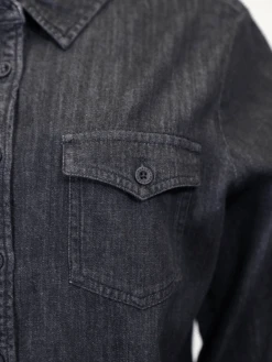 Harley Davidson Harley-Davidson Women's Grey Denim L/S Woven Shirt (S05) -Harley Davidson Shop 0de777e1 a914 58d5 86c8 92977a5910ac