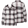 Harley Davidson Harley-Davidson Women's H-D Cream Purple Plaid Hooded L/S Shirt Jacket