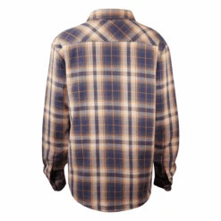 Harley Davidson Harley-Davidson Women's Navy Orange Tan Plaid L/S Woven Shirt Jacket -Harley Davidson Shop 15aef018 1cff 5582 9b76 7525bfc5d3ae