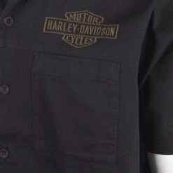 Harley Davidson Harley-Davidson Men's Black Beauty Wrench Crew S/S Woven Shirt (S46A) -Harley Davidson Shop 17b47021 e8da 54a4 98b3 d3c6adeb6f4c