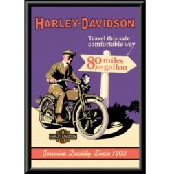 Harley Davidson Harley-Davidson Travel This Safe Comfortable Way Framed Print