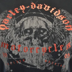 Harley Davidson Harley-Davidson Women's T-Shirt Black Cursive Goth Skull (S28) -Harley Davidson Shop 1c2aef20 6a0b 5fc9 a764 1d487f7c86b4