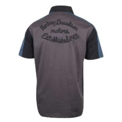 Harley Davidson Harley-Davidson Men's Grey Black Blue Est. 1903 Colorblock S/S Woven Shirt (S36) 12 Harley Davidson Harley-Davidson Men's Grey Black Blue Est. 1903 Colorblock S/S Woven Shirt (S36) -Harley Davidson Shop 1e3a7a19 b113 54f3 ad9d 05cbf5c9deb3