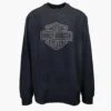 Harley Davidson Harley-Davidson Men's Black L/S Pullover Sweater (S02) -Harley Davidson Shop 1f281168 ef79 54bd 9d65 b0622a086ccd
