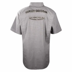 Harley Davidson Harley-Davidson Men's Grey Vertical Striped S/S Woven Shirt (S24) 12 Harley Davidson Harley-Davidson Men's Grey Vertical Striped S/S Woven Shirt (S24) -Harley Davidson Shop 2094b6d2 db94 5c05 ad00 4fd8a67a4dea