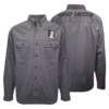 Harley Davidson Harley-Davidson Men's Grey #1 America L/S Woven Shirt (S06) -Harley Davidson Shop 23