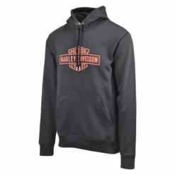 Harley Davidson Harley-Davidson Men's Hoodie Black Beauty Oil Can Bar & Shield Pullover (S02) -Harley Davidson Shop 25a065fd 1f58 5d9c 80dc 69e14205e96a