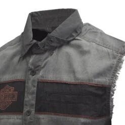 Harley Davidson Harley-Davidson Men's Blackened Pearl Iron Bond Blowout Sleeveless Shirt -Harley Davidson Shop 25e4ffa9 0ccd 5c61 8c6e 8ba54ff0fed8