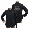 Harley Davidson Harley-Davidson Women's Black Shoulder Stud Denim L/S Woven Shirt