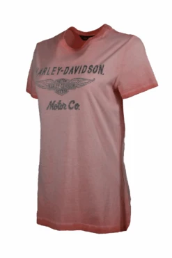 Harley Davidson Harley-Davidson Women's T-Shirt Pink Antique Street Faded Inside Out Print (S11) -Harley Davidson Shop 2f90e090 9339 53ef 8573 019fb2f4c71d