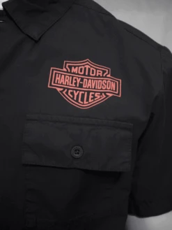 Harley Davidson Harley-Davidson Men's Black Diagonal Paint S/S Woven Shirt (S09) -Harley Davidson Shop 30260989 00b1 5e16 a0ad 4e15196d4c80