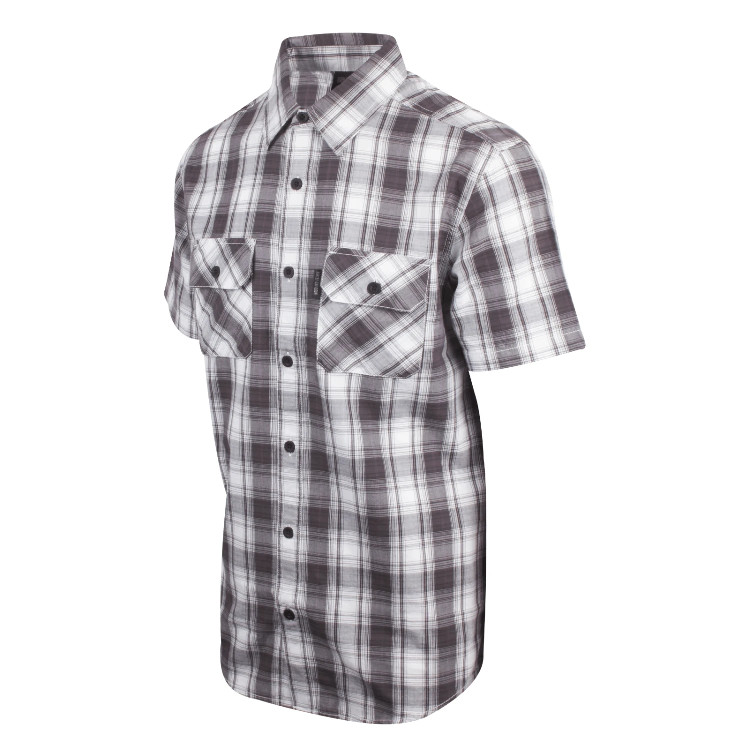 Harley Davidson Harley-Davidson Men's Purple White Plaid Amplifier S/S Woven Shirt (S34) 5 Harley Davidson Harley-Davidson Men's Purple White Plaid Amplifier S/S Woven Shirt (S34) - Image 3