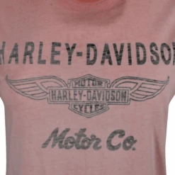 Harley Davidson Harley-Davidson Women's T-Shirt Pink Antique Street Faded Inside Out Print (S11) -Harley Davidson Shop 347dbfa1 da50 5b64 a6cd 80f7775e9948