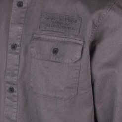 Harley Davidson Harley-Davidson Men's Steel Blue Stencil L/S Woven Shirt (S46) -Harley Davidson Shop 3502e855 3809 51ff 9e46 0c16da23ccfc