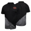 Harley Davidson Harley-Davidson Men's Black Diagonal Paint S/S Woven Shirt (S09) -Harley Davidson Shop 37