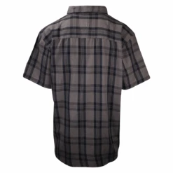Harley Davidson Harley-Davidson Men's Grey Navy Plaid S/S Woven Shirt -Harley Davidson Shop 39ddbd76 ec40 544b 9229 fb76fbee0293