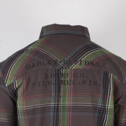 Harley Davidson Harley-Davidson Men's Stencil Plaid L/S Woven Shirt (S43) -Harley Davidson Shop 3c814d2a 0eab 5a0d b9cb 5f911dc56fbd