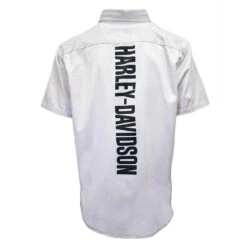 Harley Davidson Harley-Davidson Men's Solid Light Grey S/S Woven Shirt (S03) -Harley Davidson Shop 3d4bae7b 1cea 5556 8c75 7d7963efc2f5