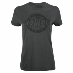 Harley Davidson Harley-Davidson Women's T-Shirt Charcoal HDMC #1 Short Sleeve (S01)