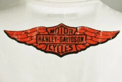 Harley Davidson Harley-Davidson Women's T-Shirt White Orange Block Letters Logo Tee (S17) -Harley Davidson Shop 419384dc 5834 5c04 990d 732f47dcf0d0