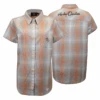 Harley Davidson Harley-Davidson Women's Coral Grey Plaid S/S Woven Shirt (S01) 1 Harley Davidson Harley-Davidson Women's Coral Grey Plaid S/S Woven Shirt (S01) -Harley Davidson Shop 43