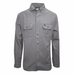 Harley Davidson Harley-Davidson Men's Solid Grey Snap On Button L/S Woven Shirt (S10)