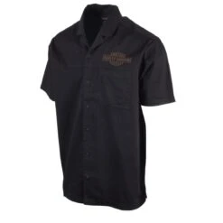 Harley Davidson Harley-Davidson Men's Black Beauty Wrench Crew S/S Woven Shirt (S46A) -Harley Davidson Shop 4d404a3e 983c 5218 aded 31bbfc2a0c51