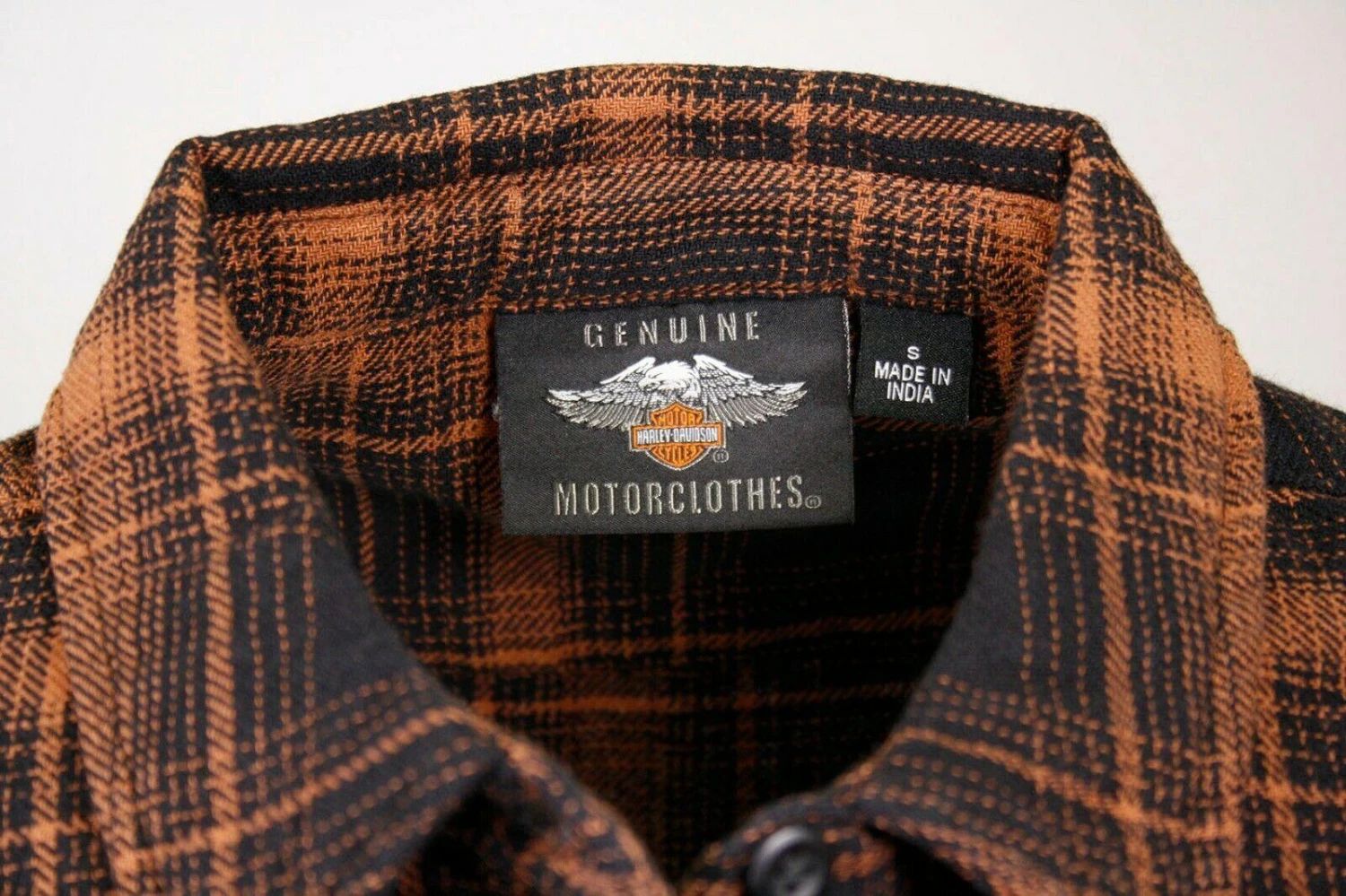 Harley Davidson Harley-Davidson Women's Brown Black Plaid L/S Woven Shirt 8 Harley Davidson Harley-Davidson Women's Brown Black Plaid L/S Woven Shirt - Image 6