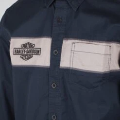 Harley Davidson Harley-Davidson Men's Arched Graphic Colorblock Mechanics L/S Woven Shirt (S45) -Harley Davidson Shop 6442fd63 f80d 55da aa82 78b7f9181ef1