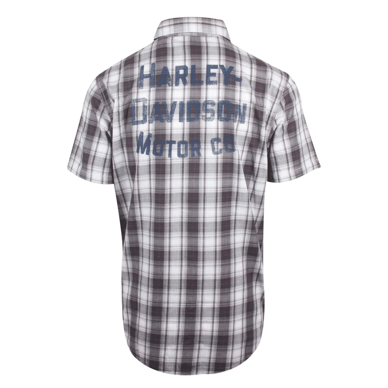 Harley Davidson Harley-Davidson Men's Purple White Plaid Amplifier S/S Woven Shirt (S34) 6 Harley Davidson Harley-Davidson Men's Purple White Plaid Amplifier S/S Woven Shirt (S34) - Image 4