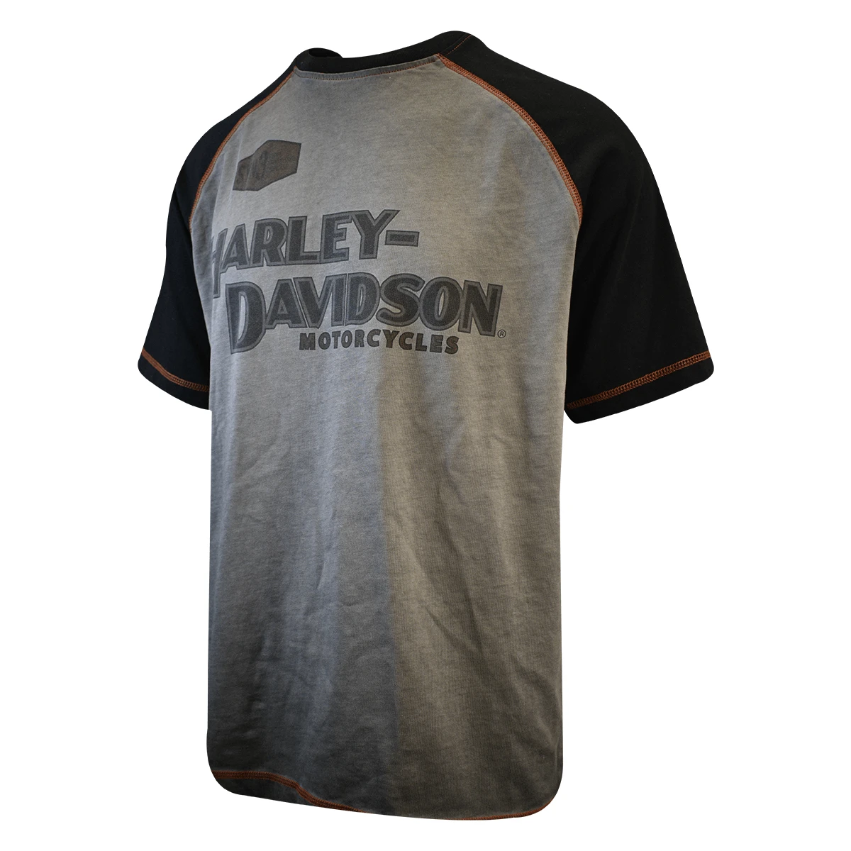 Harley Davidson Harley-Davidson Men's T-Shirt Grey Black Iron Bond Raglan Short Sleeve (S58) 5 Harley Davidson Harley-Davidson Men's T-Shirt Grey Black Iron Bond Raglan Short Sleeve (S58) - Image 3