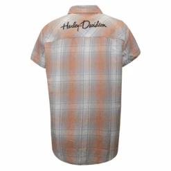 Harley Davidson Harley-Davidson Women's Coral Grey Plaid S/S Woven Shirt (S01) 13 Harley Davidson Harley-Davidson Women's Coral Grey Plaid S/S Woven Shirt (S01) -Harley Davidson Shop 745287ac b630 5a53 bfb6 c4bb622c45d7