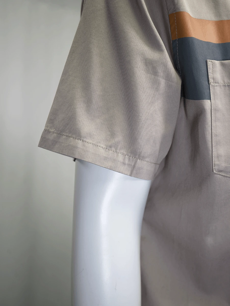 Harley Davidson Harley-Davidson Men's Khaki Sport Lines S/S Woven Shirt (S17) 8 Harley Davidson Harley-Davidson Men's Khaki Sport Lines S/S Woven Shirt (S17) - Image 6