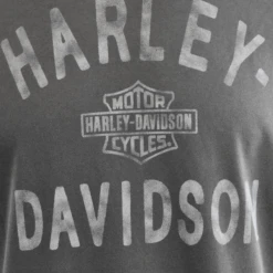 Harley Davidson Harley-Davidson Men's T-Shirt Charcoal Chalk Letters Logo Print (S75) -Harley Davidson Shop 7cd9326d 3ac8 594d 884b ccc921a60fa0