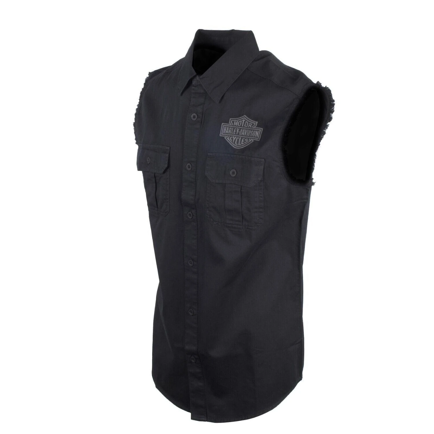 Harley Davidson Harley-Davidson Men's Sturgis Bar & Shield Blowout Button Down Sleeveless Vest 4 Harley Davidson Harley-Davidson Men's Sturgis Bar & Shield Blowout Button Down Sleeveless Vest - Image 2