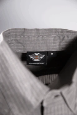 Harley Davidson Harley-Davidson Men's Grey Vertical Striped S/S Woven Shirt (S24) 15 Harley Davidson Harley-Davidson Men's Grey Vertical Striped S/S Woven Shirt (S24) -Harley Davidson Shop 87dc30de 445c 54b7 9873 96e82af6f16b