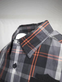 Harley Davidson Harley-Davidson Men's Charcoal Red Plaid L/S Woven Shirt (S08) -Harley Davidson Shop 89602dc2 5e62 5630 9d49 2b6fb5c26579