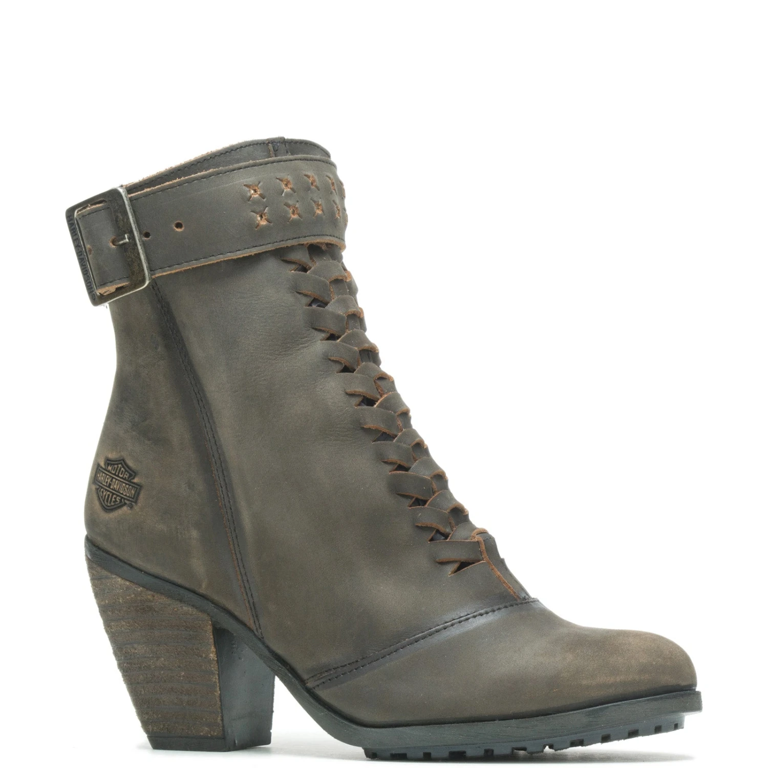 Harley Davidson Harley-Davidson Calkins LS Boot 8" D84267 Womens Gray Motorcycle Boots 4 Harley Davidson Harley-Davidson Calkins LS Boot 8" D84267 Womens Gray Motorcycle Boots - Image 2