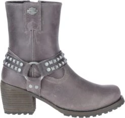 Harley Davidson Harley-Davidson Tamori Harness D84671 Womens Gray Leather Motorcycle Boots