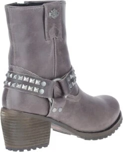 Harley Davidson Harley-Davidson Tamori Harness D84671 Womens Gray Leather Motorcycle Boots -Harley Davidson Shop HDW D84671 010820 S20 IMG11 09