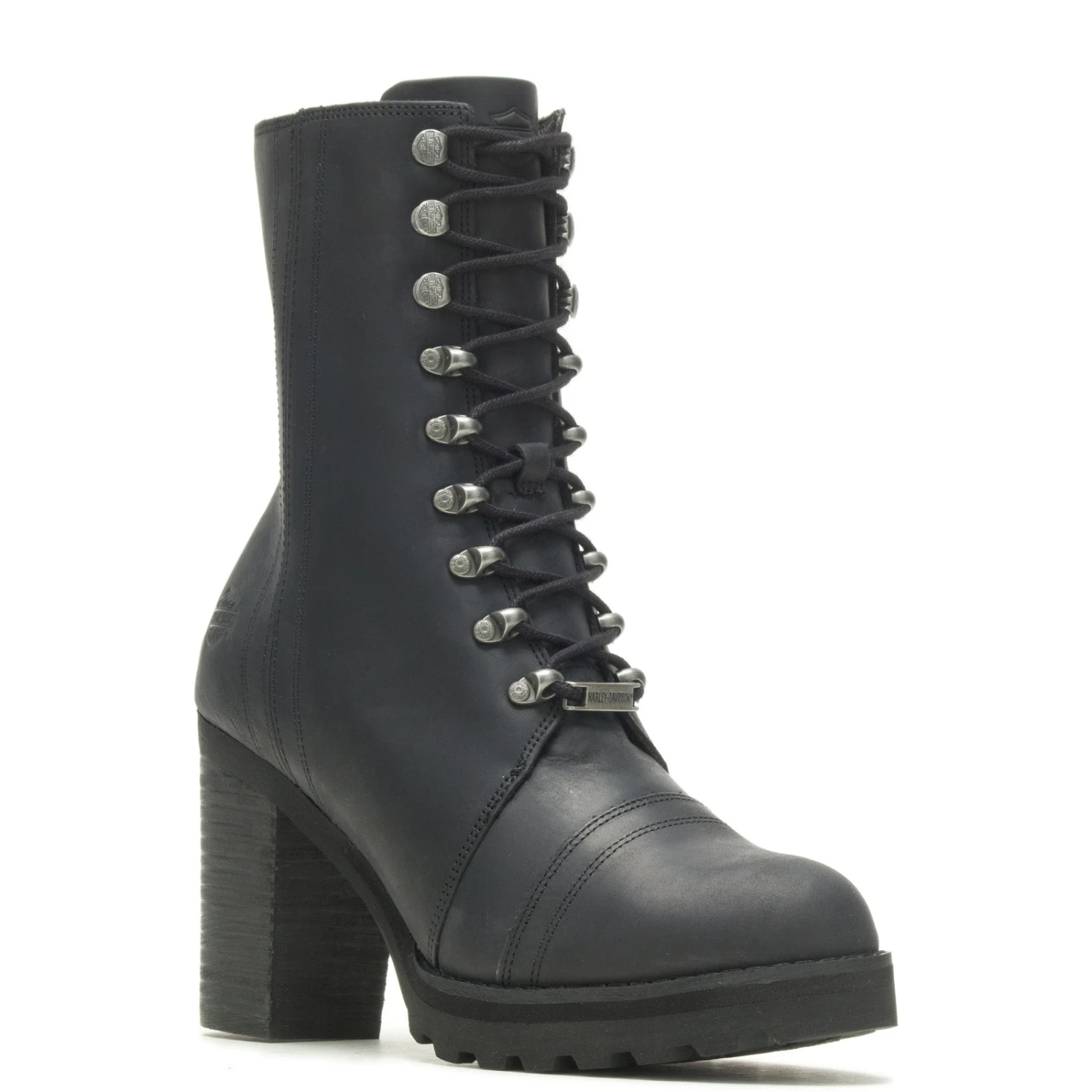 Harley Davidson Harley-Davidson Seneca 7" Lace Up D84701 Womens Black Motorcycle Boots 5 Harley Davidson Harley-Davidson Seneca 7" Lace Up D84701 Womens Black Motorcycle Boots - Image 3