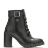 Harley Davidson Harley-Davidson Adina Lace D84729 Womens Black Leather Motorcycle Boots