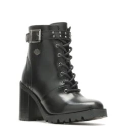 Harley Davidson Harley-Davidson Adina Lace D84729 Womens Black Leather Motorcycle Boots 15 Harley Davidson Harley-Davidson Adina Lace D84729 Womens Black Leather Motorcycle Boots -Harley Davidson Shop HDW D84729 030722 F21 IMG11 03