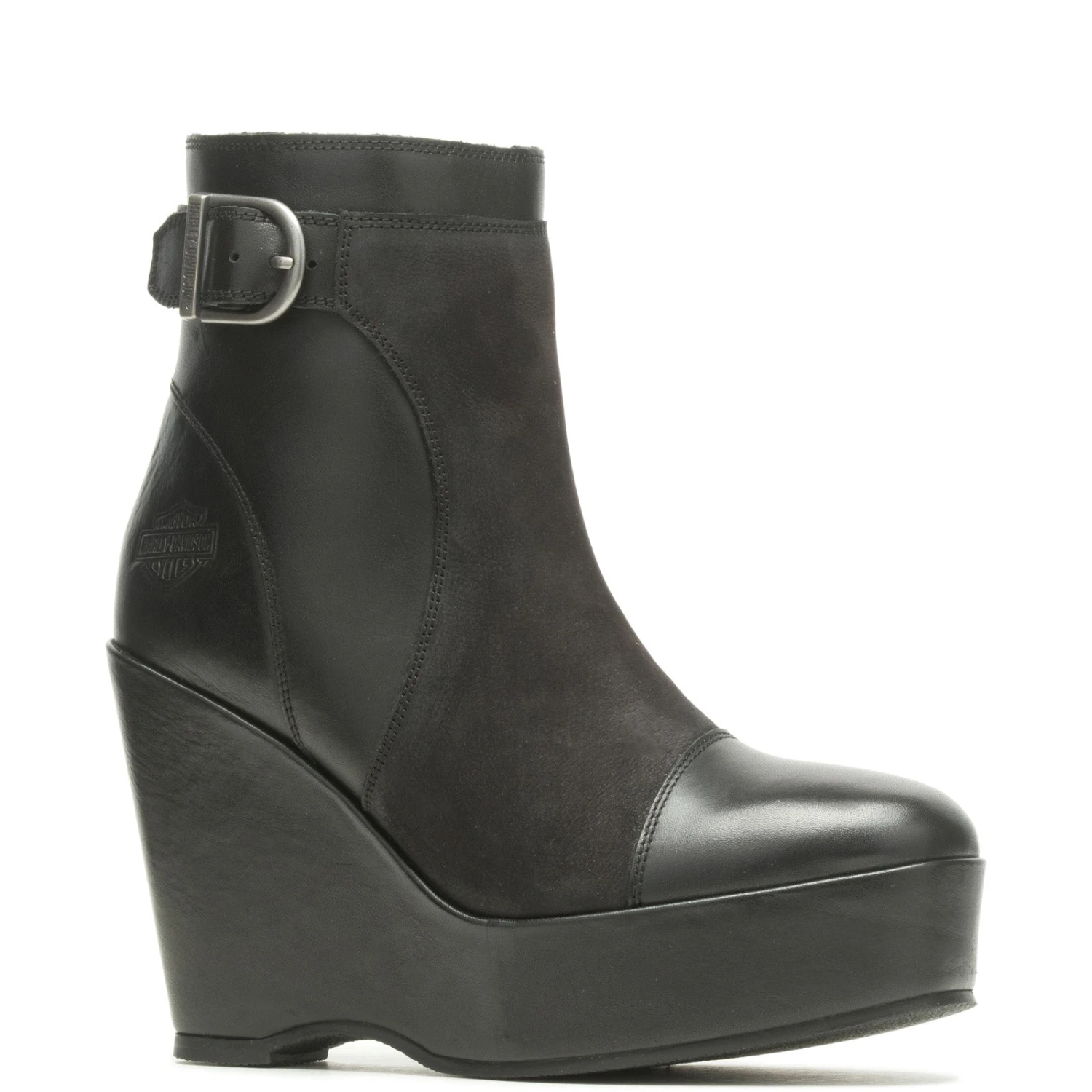 Harley Davidson Harley-Davidson Celina 5" Wedge D84731 Womens Black Ankle & Booties Boots 4 Harley Davidson Harley-Davidson Celina 5" Wedge D84731 Womens Black Ankle & Booties Boots - Image 2