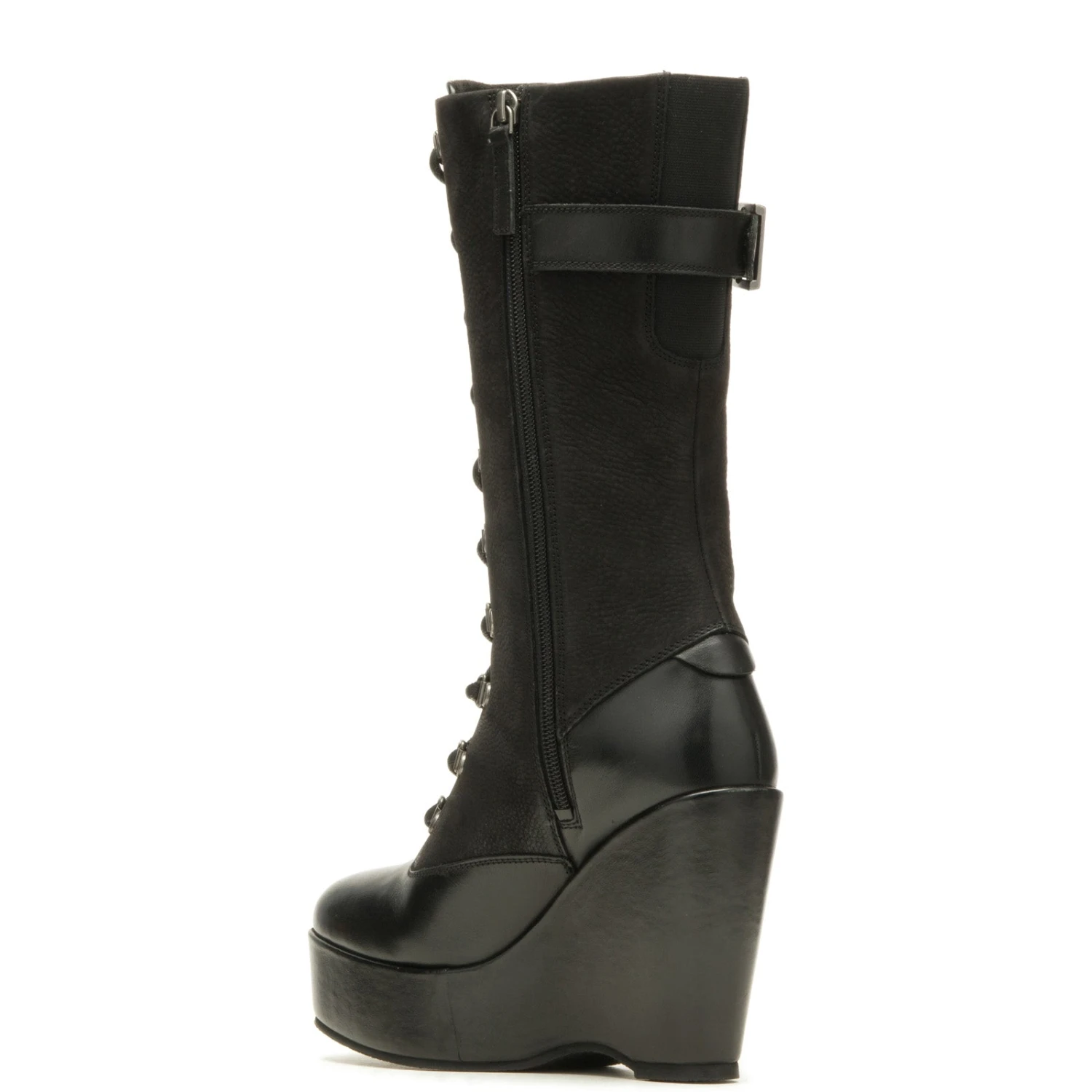 Harley Davidson Harley-Davidson Celina 10" Lace Wedge D84732 Womens Black Motorcycle Boots 9 Harley Davidson Harley-Davidson Celina 10" Lace Wedge D84732 Womens Black Motorcycle Boots - Image 7