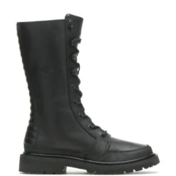Harley Davidson Harley-Davidson Akers 9" Lace D84764 Womens Black Leather Motorcycle Boots