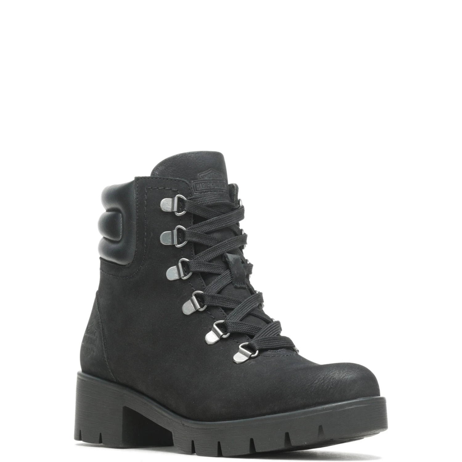 Harley Davidson Harley-Davidson Trawood D84789 Womens Black Nubuck Motorcycle Boots 5 Harley Davidson Harley-Davidson Trawood D84789 Womens Black Nubuck Motorcycle Boots - Image 3